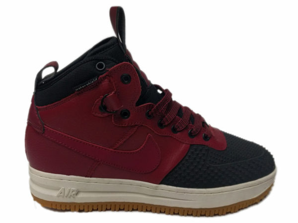 Nike Lunar Force 1 на меху красные с черным (40-46)