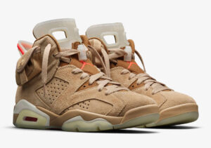 Nike Air Jordan 6 Travis Scott 'Cactus Jack' хаки нубук мужские (40-44)