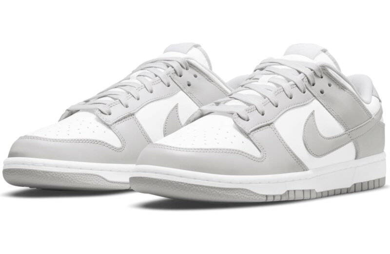 Nike SB Dunk Low Grey Fog серо-белые кожаные мужские-женские (36-44)