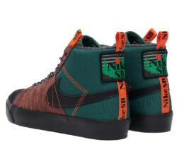 Nike SB Zoom Blazer Mid green with brown разноцветные нубук мужские (40-44)