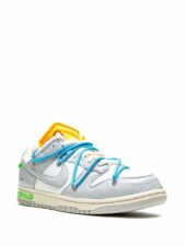 Off-White x Nike Dunk Low серые с белым кожаные женские (36-40)